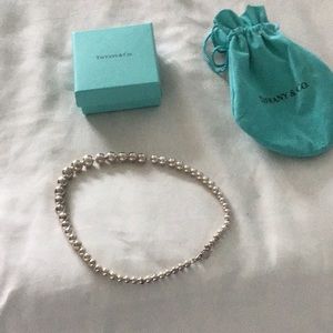 Tiffany and co silver graduated ball necklace